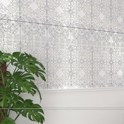 سرامیک طرح رامیلا طوسی دکور ابعاد-75*30-کاشی اطلس مهریز-Ceramic Ramilla Atlas Tile