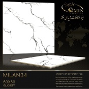 سرامیک طرح میلان 34 ابعاد-60*60-سیمین تایل-Ceramic Milan Simin Tile