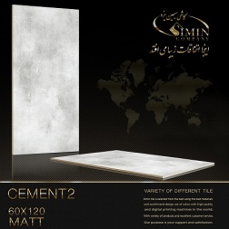 سرامیک طرح سمنت 2 طوسی روشن ابعاد-120*60-سیمین تایل-Ceramic Cement Simin Tile