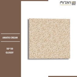 سرامیک طرح آماتیس کرم تیره ابعاد-50*50-کاشی کوثر ابرکوه-Ceramic Amatis Kosar Tile