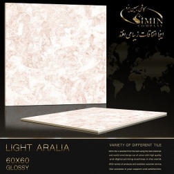 سرامیک طرح آرالیا کرم روشن ابعاد-60*60-سیمین تایل-Ceramic Aralia Simin Tile