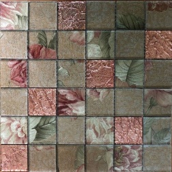 سرامیک طرح ارکید 2503 قهوه ای تیره صورتی ابعاد 30*30-سرامیک آوین تایل-Ceramic Orchid Avin Tile