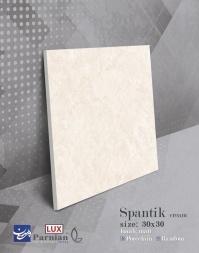 سرامیک طرح اسپانتیک کرم روشن ابعاد 30*30-کاشی پرنیان-Ceramic Sputnick Parnian Tile