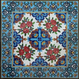 سرامیک طرح گل قرمز سفید ابعاد 60*60-کاشی امیری-Ceramic Flowers Amiri Tile