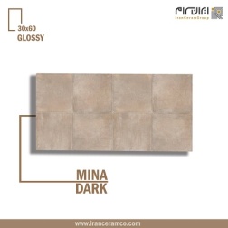 سرامیک طرح مینا دکور A کرم تیره ابعاد-60*30-کاشی کوثر ابرکوه-Ceramic Mina Kosar Tile