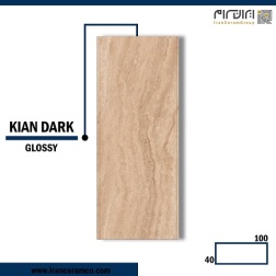 سرامیک طرح کیان کرم تیره ابعاد-100*40-کاشی کوثر ابرکوه-Ceramic Kian Kosar Tile