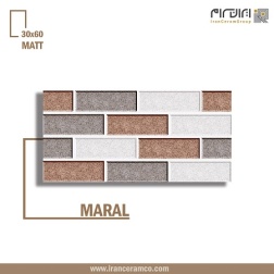 سرامیک آجرنما طرح مارال قهوه ای تیره ابعاد-60*30-کاشی کوثر ابرکوه-Ceramic Maral Kosar Tile