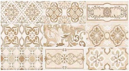 سرامیک طرح مارینا دکور A کرم تیره ابعاد 60*30-کاشی اورست ایده ال-Marina Design Ceramics