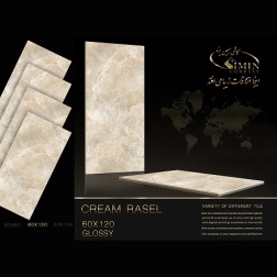 سرامیک طرح راسل کرم روشن ابعاد-120*60-سیمین تایل-Ceramic Rasel Simin Tile