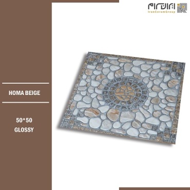 سرامیک طرح هما بژ تیره ابعاد-50*50-کاشی کوثر ابرکوه-Ceramic Homa Kosar Tile