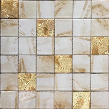 سرامیک طرح آنالیا 2128 صدفی طلایی ابعاد 30*30-سرامیک آوین تایل-Ceramic Analia Avin Tile