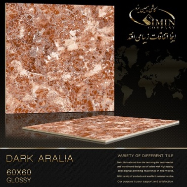 سرامیک طرح آرالیا قهوه ای تیره ابعاد-60*60-سیمین تایل-Ceramic Aralia Simin Tile