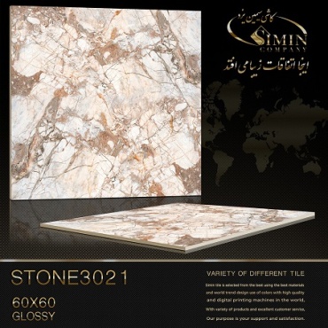 سرامیک طرح استون 3021 ابعاد-60*60-سیمین تایل-Ceramic Stone Simin Tile