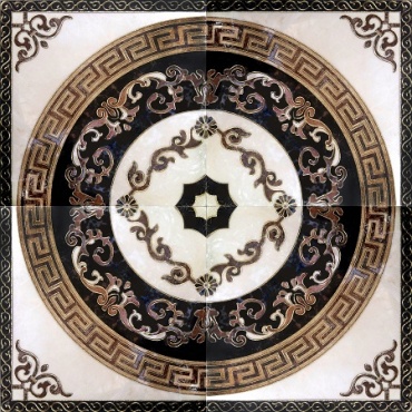 سرامیک سنگ فرش طرح باروک ابعاد 60*60-سرامیک سرام آرا-Ceramic Baroque Ceram Ara Tile