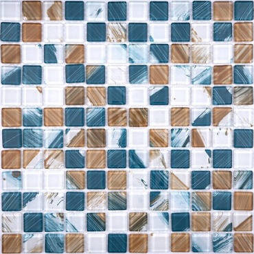 سرامیک استخری شیشه ای طرح C4BL0356-کاشی روکارنو-Pool Glass C4BL0356 Rokarno Tile