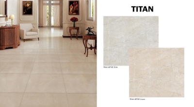 سرامیک طرح تیتان کرم ابعاد 60*60-کاشی سورنا-Titan Design Ceramics