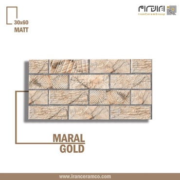 سرامیک طرح مارال طلایی دکور ابعاد-60*30-کاشی کوثر ابرکوه-Ceramic Maral Kosar Tile